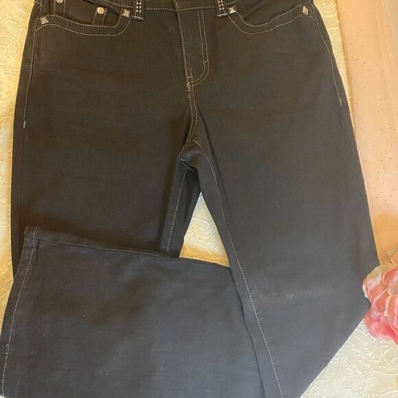 🎀 Nine West Boot Cut  indigo Denim Jeans  6/27 - Picture 6 of 10